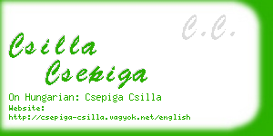 csilla csepiga business card